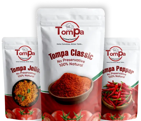 Tompa Varieties - Jollof, Pepper and Jollof